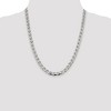 Black Bow Jewelry Mens 7.4mm Sterling Silver Solid Flat Cuban Anchor Chain Necklace - 3 of 4