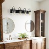DORESshop 33.5 in. 4-Light Black Farmhouse Bathroom Light,Industrial Metal Wall Sconce with Clear Glass Shade for Corridor Hallway - 4 of 4