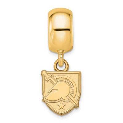 Black Bow Jewelry 14k Yellow Gold Plated Sterling Silver U.S. Military Academy Black Knights NCAA Bead Charm