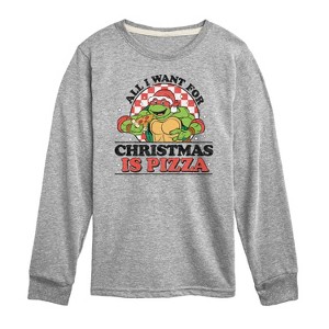 Boys' - Teenage Mutant Ninja Turtles - All I Want For Christmas Long Sleeve Graphic T-Shirt - 1 of 4