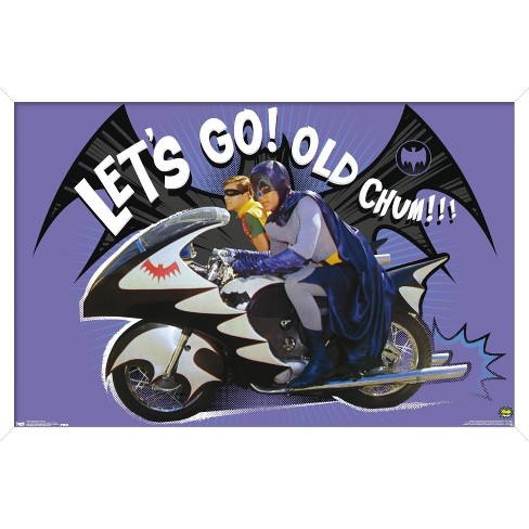 Trends International Dc Comics Tv - Batman Tv Series - Batcycle Framed Wall  Poster Prints White Framed Version 