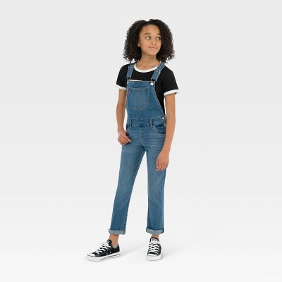 Image of Levi's® Girls' Overalls - West Lake Medium Wash 7