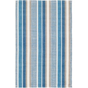 Annie Selke - Dash & Albert Always Greener Blue/Green Handwoven Indoor/Outdoor Rug - 1 of 4