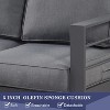 Heynemo Aluminum Outdoor Patio Furniture Set, Outdoor Sectional Metal Sofa with 5'' Cushion & Coffee Table for Balcony, Garden - 3 of 4