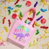 Blue Panda 24-Pack Small Dinosaur Party Favor Tote Bags Gift Bags for Girls Birthday (Pink, 8.5 x 6.8 x 2 In) - 2 of 4