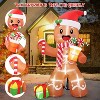 Coucheta 8FT Christmas Inflatable Gingerbread Man with LED Lights, Outdoor Indoor Yard Decoration with Candy Canes & Gift Box, Holiday Party Decor - 3 of 4