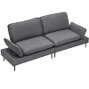 TiramisuBest 83" Modern Sofa Couches for Living Room, 3 Seater Sofa with Detachable Cover & double cushioning,Beige - 3 of 4