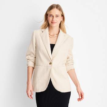 Women's Boucle Frayed Edge Blazer - Future Collective™ with Jenny K. Lopez