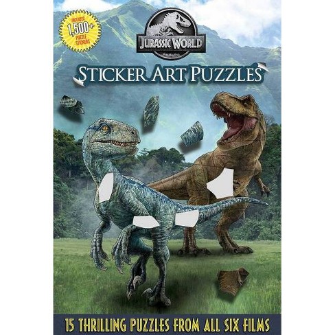 Jurassic World Sticker Art Puzzles - by Gina Gold (Paperback)