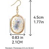 Handmade Pressed Wildflower Earrings - Resin Dried Forget-Me-Not & Queen Anne's Lace, Unique Jewelry for Special Occasions Rose Gold Oval One Size - 4 of 4