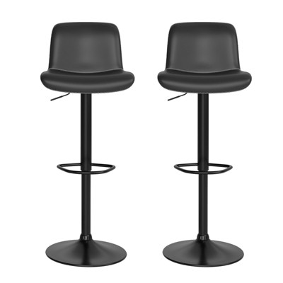 Modern Upholstered Kitchen Bar Stools Bar Stool Set of 2/4,With Adjustable Swivel Barstools for Kitchen Island Dining Room