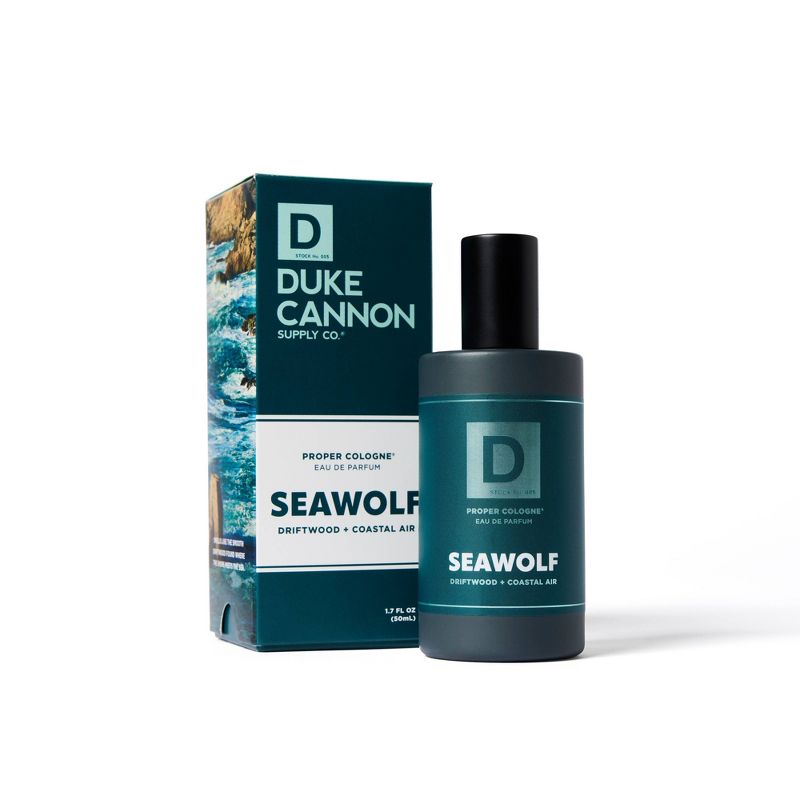 Duke Cannon Supply Co. Proper Cologne - Seawolf - 1.7 fl oz: Spray, Driftwood & Coastal Air Scent