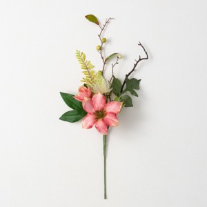 23.25"H Sullivans Pleasing Pink Clematis Pick, Multicolor - 1 of 3