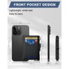Wallet for Men, Minimalist Slim Mens Wallet with Money Clip, RFID Blocking Smart Pop Up Card Wallet with ID Window - 4 of 4