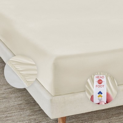 Ivory California King Organic Cotton Deep Pocket Sheet Set