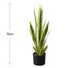 Coucheta Artificial Snake Plant Fake Sansevieria Indoor Decoration, Lifelike Faux Silk Plant Home Garden Decor Mother In Law Tongue Plants with Potted - 4 of 4