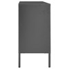 vidaXL Sideboard Anthracite 41.3 in.x13.8 in.x27.6 in. Steel and Tempered Glass - 4 of 4
