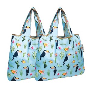 Wrapables Foldable Tote Nylon Reusable Grocery Bag (Set of 2) - 1 of 4