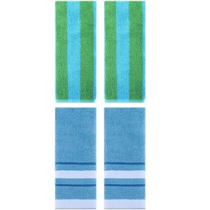 REGALWOVEN 4 Pcs Soft Absorbent Stripe Bathroom Hand Towel for Home - 1 of 4