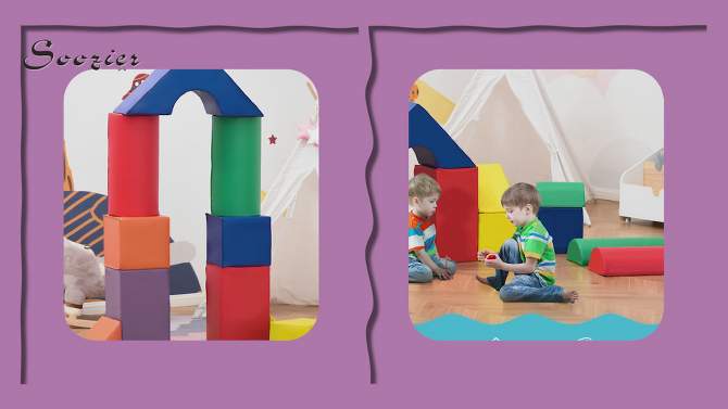 Soozier 11-Piece Kids Crawl and Climb Activity Play Set, Toddler Soft Foam Structure for Climbing, Crawling, Sliding, Indoor Active Play for Babies, 2 of 11, play video