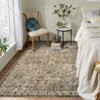 Coolmee Washable Rug for Living Room Boho Floral Non Slip Throw Rugs Large Bedroom Rug Low Pile Soft Stain Resistant CarpetGray - 4 of 4