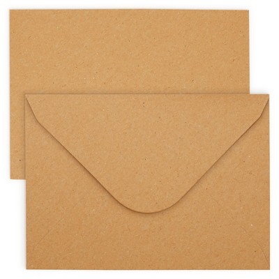 100 Pack, Size A2, Brown Kraft Paper Envelopes | Self Sealing Adhesive|  Perfect for Weddings, RSVP, Invitations, Baby Shower,Greeting