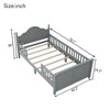 Kumasinova Twin/Full Size Bed Frame for Kids,Wood Low Profile Platform Bed with Guardrails,Convertible Daybed,Under-Bed Storage,Wood Slat Support - 3 of 4