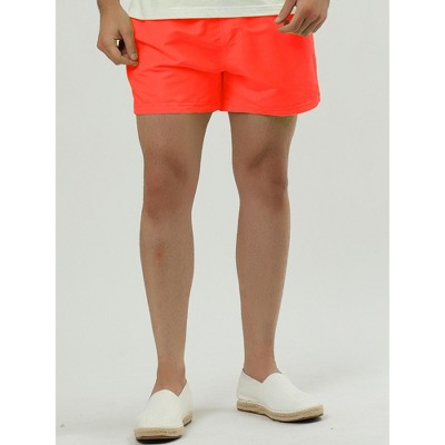 TATT 21 Men's Summer Solid Color Mesh Lining Swimming Board Shorts Orange 28 — фото 4