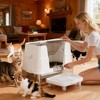 Kumasinova Cat Litter Box with Scoop & Pad,Odor-Resistant Stainless Steel Cat Litter Box for Big Cats,Non-Slip Design,23.6" x 15.7" x 11.8" - 2 of 4