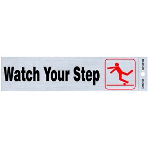 Hillman English Silver Safety Sign 2 in. H X 8 in. W - Case of 6 - 1 of 1