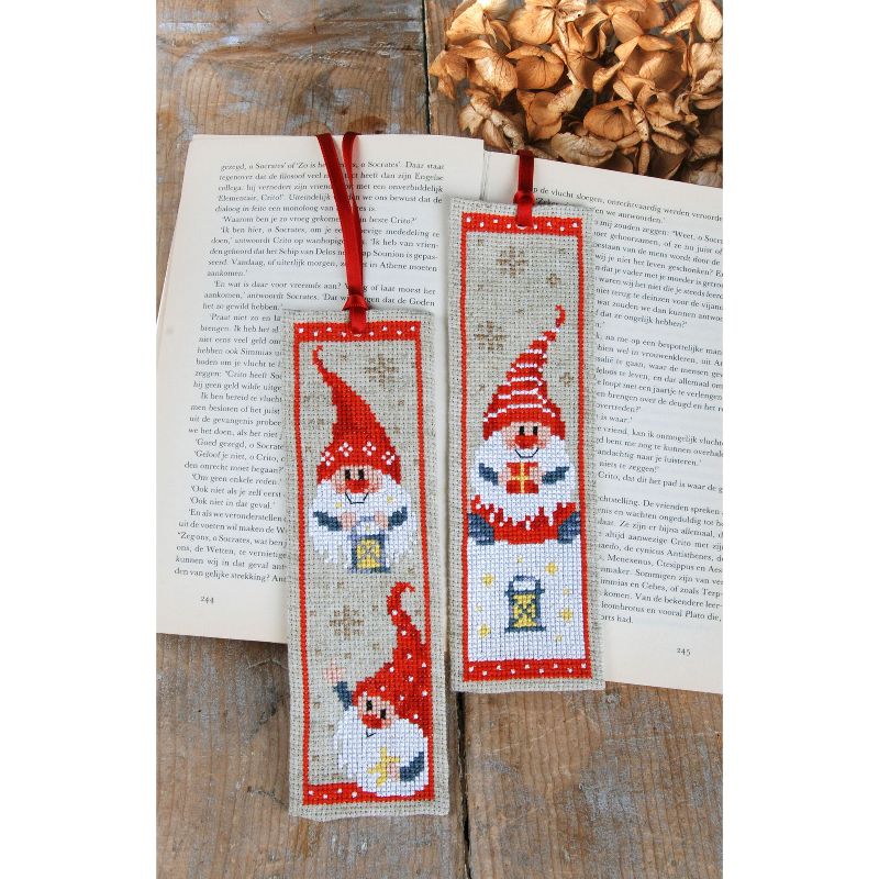 Vervaco Counted Cross Stitch Bookmark Kit 2.4"X8" 2/Pkg-Christmas Gnomes on Aida (14 Count), 2 of 6