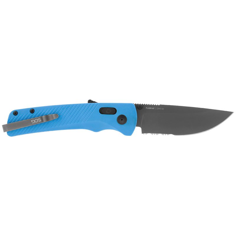 SOG Flash AT Tactical XR Lock Partially Serrated Pocket Knife, 1 of 9