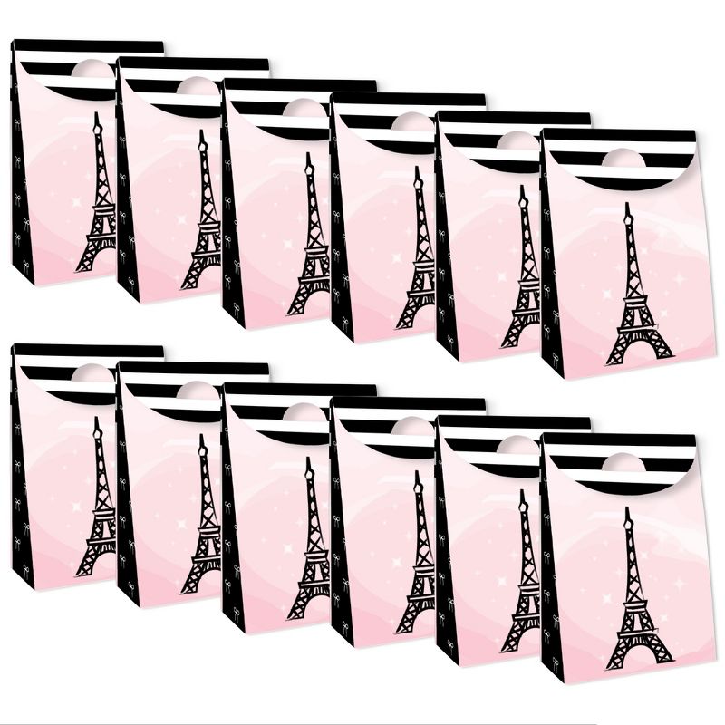 Big Dot of Happiness Paris, Ooh La La - Paris Themed Baby Shower or Birthday Gift Favor Bags - Party Goodie Boxes - Set of 12, 5 of 9