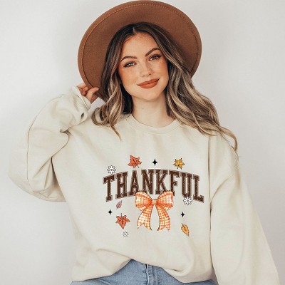 Simply Sage Market Women's Graphic Sweatshirt Coquette Thankful