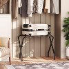 Hachikiko Foldable Metal Luggage Rack - 27x15.3x22 Inches Steel Frame Suitcase Stand with Nylon Straps, Holds 100 lbs - 2 of 4