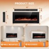 R.W.FLAME Electric Fireplace Wall-Mounted Recessed Ultra-Thin LED Heater, 6 Sizes, Touch Screen, with Remote - 4 of 4