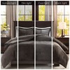 Kumasinova 3PCS Plush Down Alternative Comforter Set,Bedding Comforter Sets with Shams,Hypoallergenic Down Alternative,Dust-Proof,Brown - 4 of 4