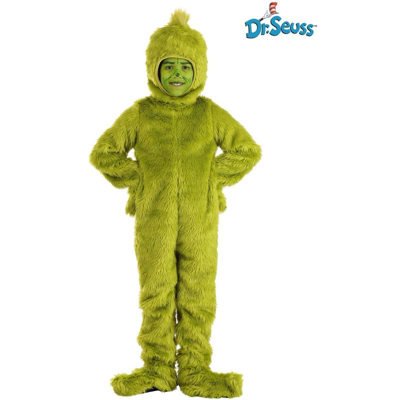 HalloweenCostumes.com Dr. Seuss Grinch Open Face Kid's Costume, 4 of 10
