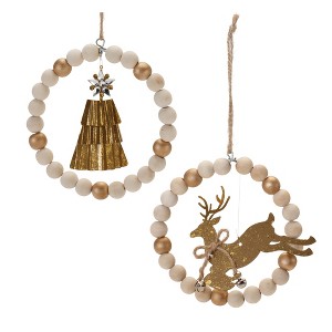 Melrose Tree and Deer Ornament (Set of 6) - 1 of 4