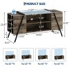 TV Stand for 50- 55 Inch TV, Modern Mid Century Entertainment Center with Storage, Adjustable Shelves, U-Shaped Metal Legs - 3 of 4