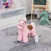Whisen Kids’ Plush Rocking Horse with Neighing and Galloping Sound, Rocker Horse Chair Toy Gift for 36+ Months - Pink - 2 of 4