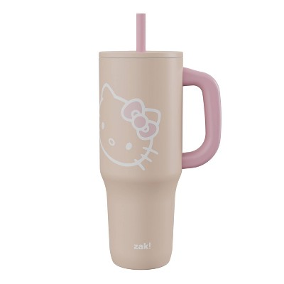 Zak Designs 40oz Hello Kitty Stainless Steel Vacuum Insulated Tumbler with Silicone Straw Cream