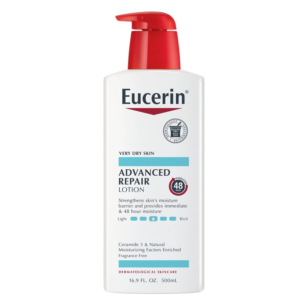 Photos - Cream / Lotion Eucerin Advanced Repair Unscented Body Lotion for Dry Skin - 16.9 fl oz 