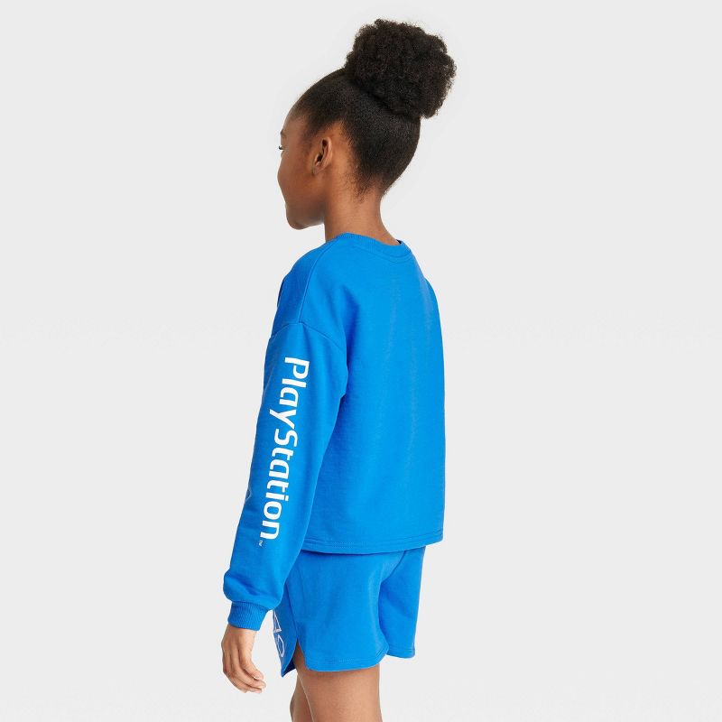 Girls&#39; PlayStation Dreamy Fleece Sweatshirt - Light Blue, 2 of 4
