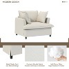 Whisen Oversized Modern Sofa Module for Modular Sectional Sofa, Wide Seat Chenille Armchair with Pillows - 2 of 4