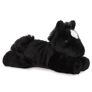 Aurora Mini Flopsie 8" Beau Horse Black Stuffed Animal - 1 of 3