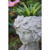 Okak Greek Style Cement Head Planter Classic Sculptural Flower Pot for Indoor & Outdoor Garden Decor,6 Different Sizes - 2 of 4