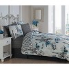 8pc Queen Cherie Comforter Set Blue - Geneva Home Fashion: Microfiber Bedding, Machine Washable, Includes Sheets & Shams - image 4 of 4