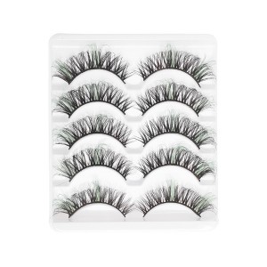 Unique Bargains 3D Curly Mix Color False Eyelashes 5 Pair - 1 of 4