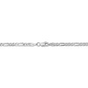 Black Bow Jewelry 14k White Gold 3mm Flat Figaro Anklet - 3 of 4